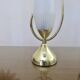 Grande lampe en verre et laiton 1950 1960