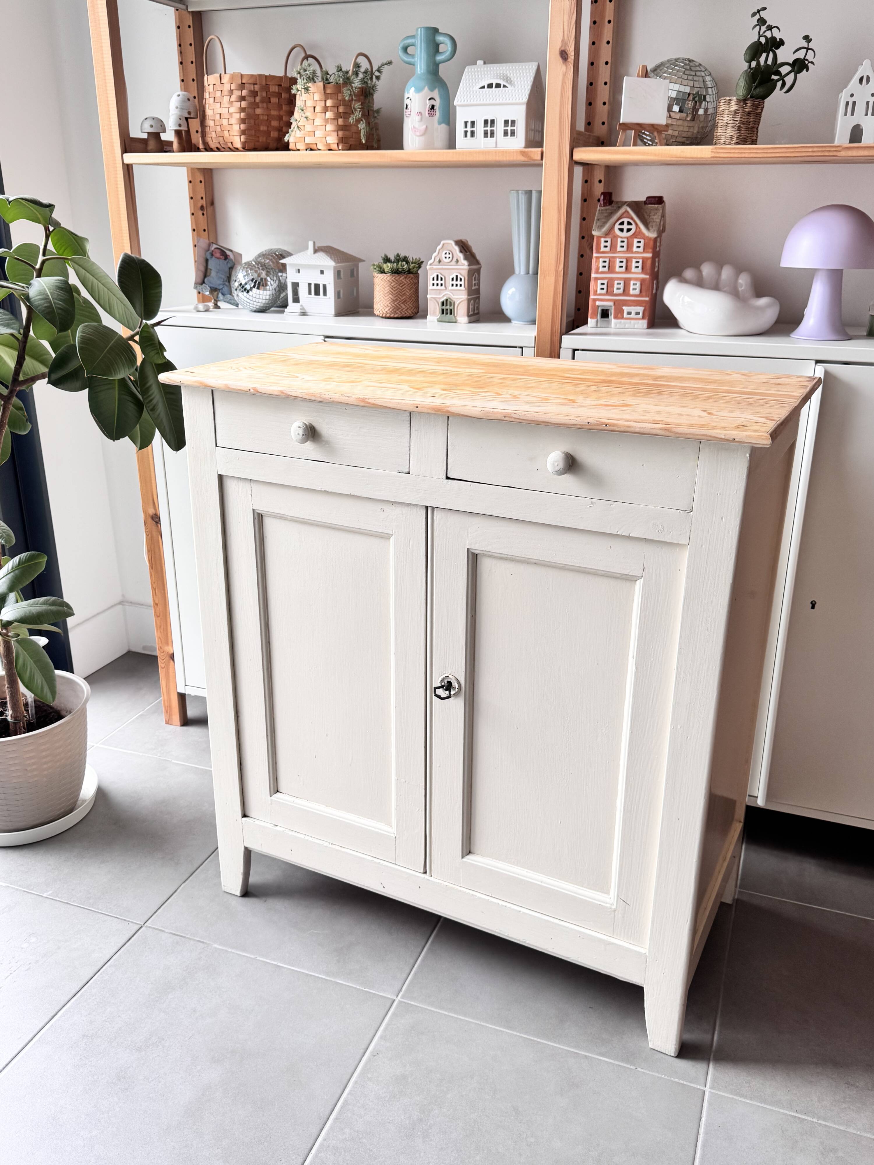 Parisian buffet, antique storage furniture, vintage wooden cupboard