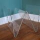 Vintage plexiglass magazine door roche bobois