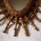 Mirror oval rattan bamboo sun 38x68cm