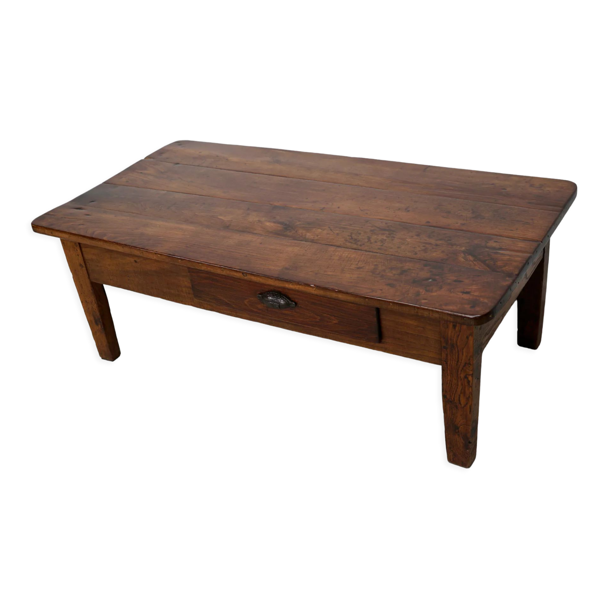 Rustic oak coffee table french 19th century farmhouse