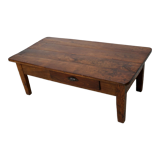 Rustic oak coffee table french 19th century farmhouse