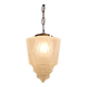 Art Deco pendant lamp in satin glass, 1920s-30s