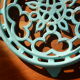 Blue enamelled cast iron flat