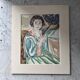 Watercolour Young Woman with Necklace
