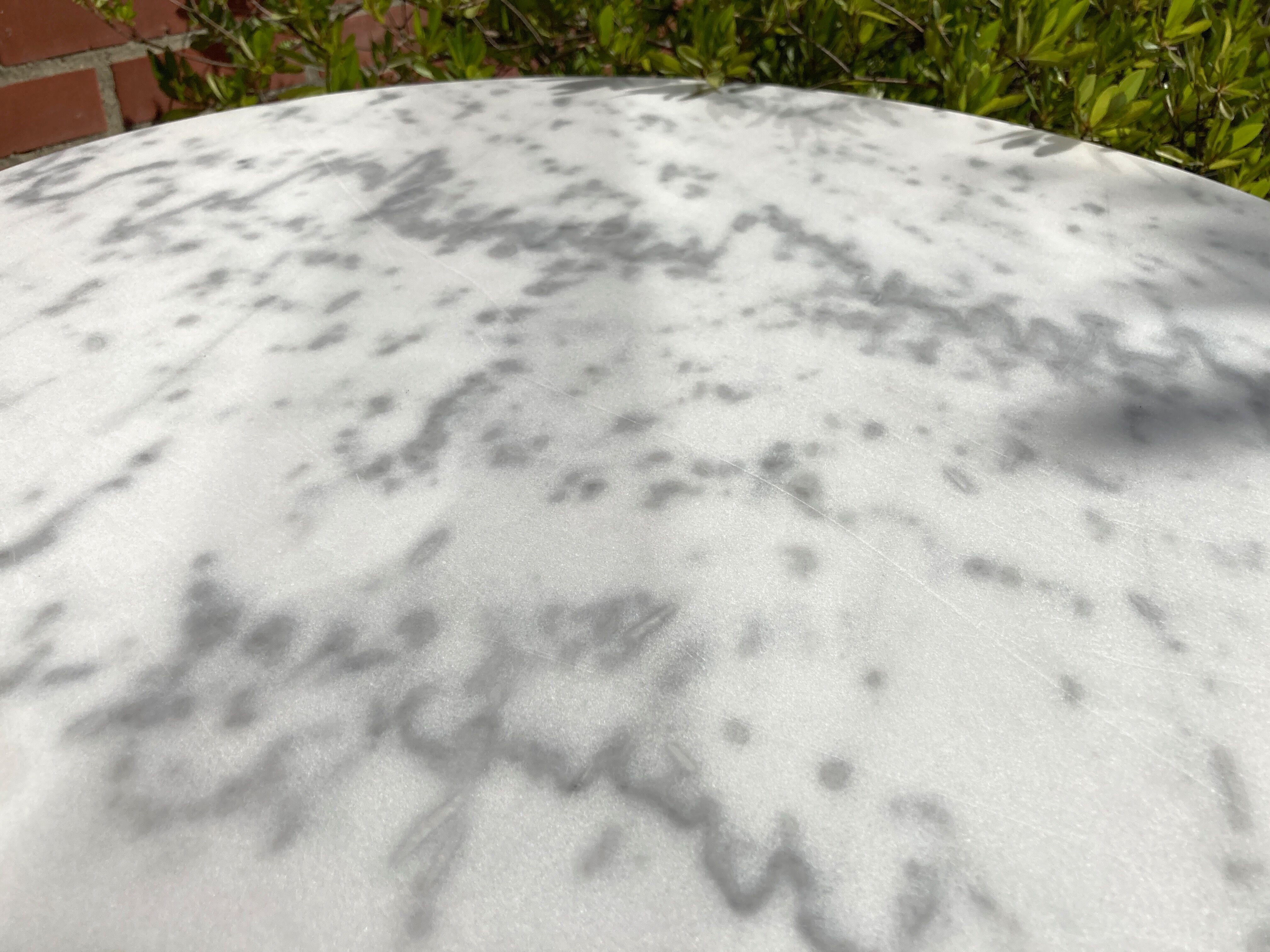 Bistro table marble and cast iron art deco