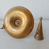 Set of 2 brass cellar rat candlesticks