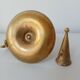 Set of 2 brass cellar rat candlesticks