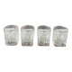 Set of 4 Vintage Brutalist Textured Shot Glasses