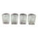 Set of 4 Vintage Brutalist Textured Shot Glasses