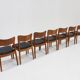 Vintage Danish dining chairs by Niels Koefoed 1960s teak set of 7