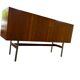 Vintage wooden storage cabinet with chrome legs