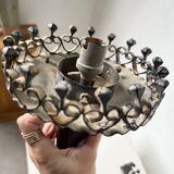 Black metal brutalist wall lights