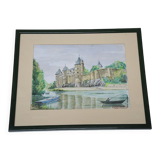Watercolor painting signed P. Kneppert, The Castle