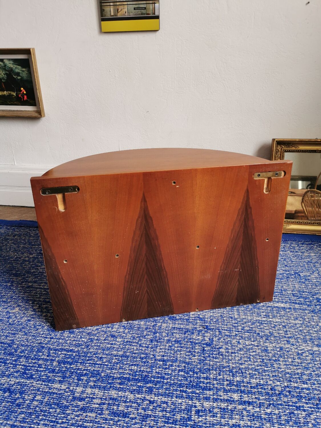 Pair bedside tables vintage teak scandinavian
