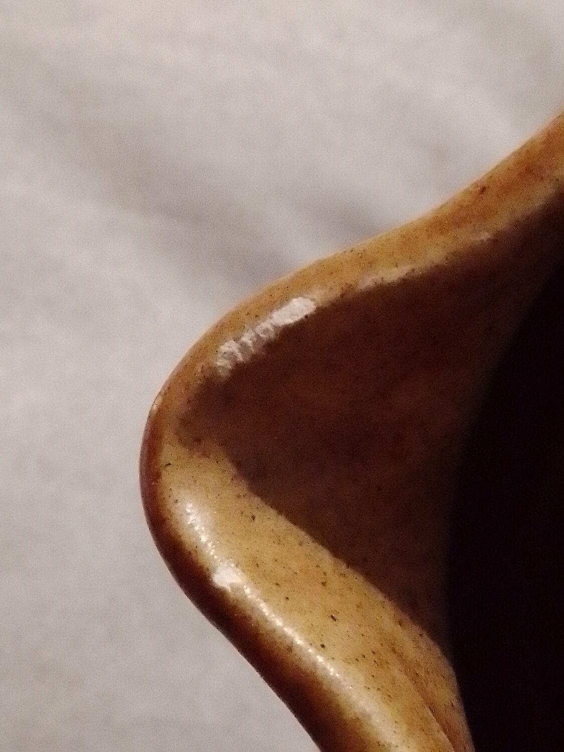 Pitcher "barrel" glazed terracotta