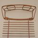 Wall-mounted coat rack in rattan, Czechoslovakia 1960