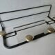 Wall-mounted coat rack with 4 hooks, 1 mirror and 1 hat rack