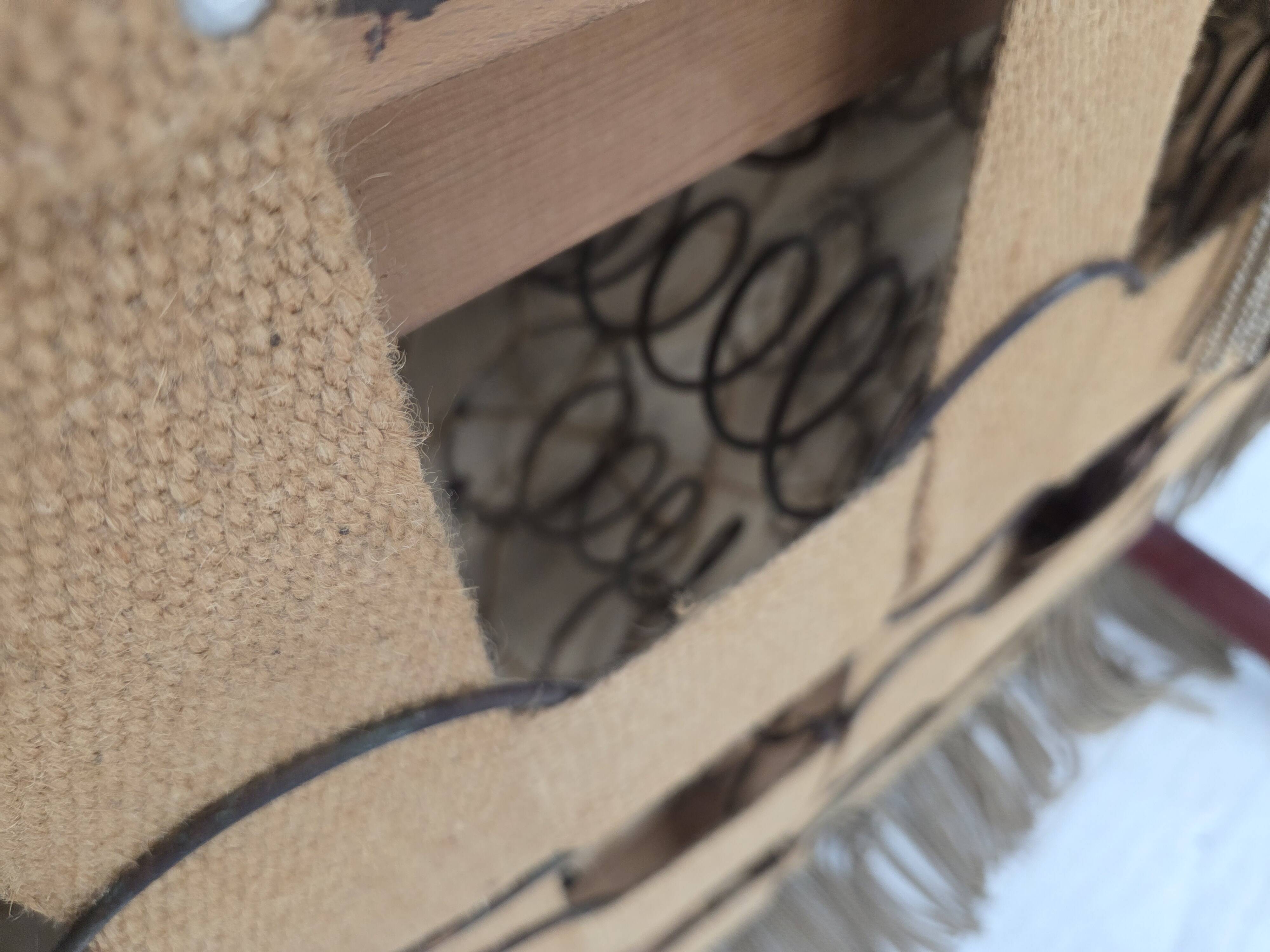 1950s, Danish 2-seater sofa, furniture velour, teak wood legs.