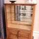 Art Deco walnut glass display case 1930-1940