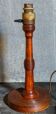 Pied de lampe art-déco en bois massif tourné années 40
