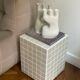 White sculpture vase minimalist bust ceramic white contemporary sculptural