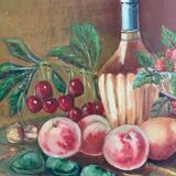 Painting still life with fruit