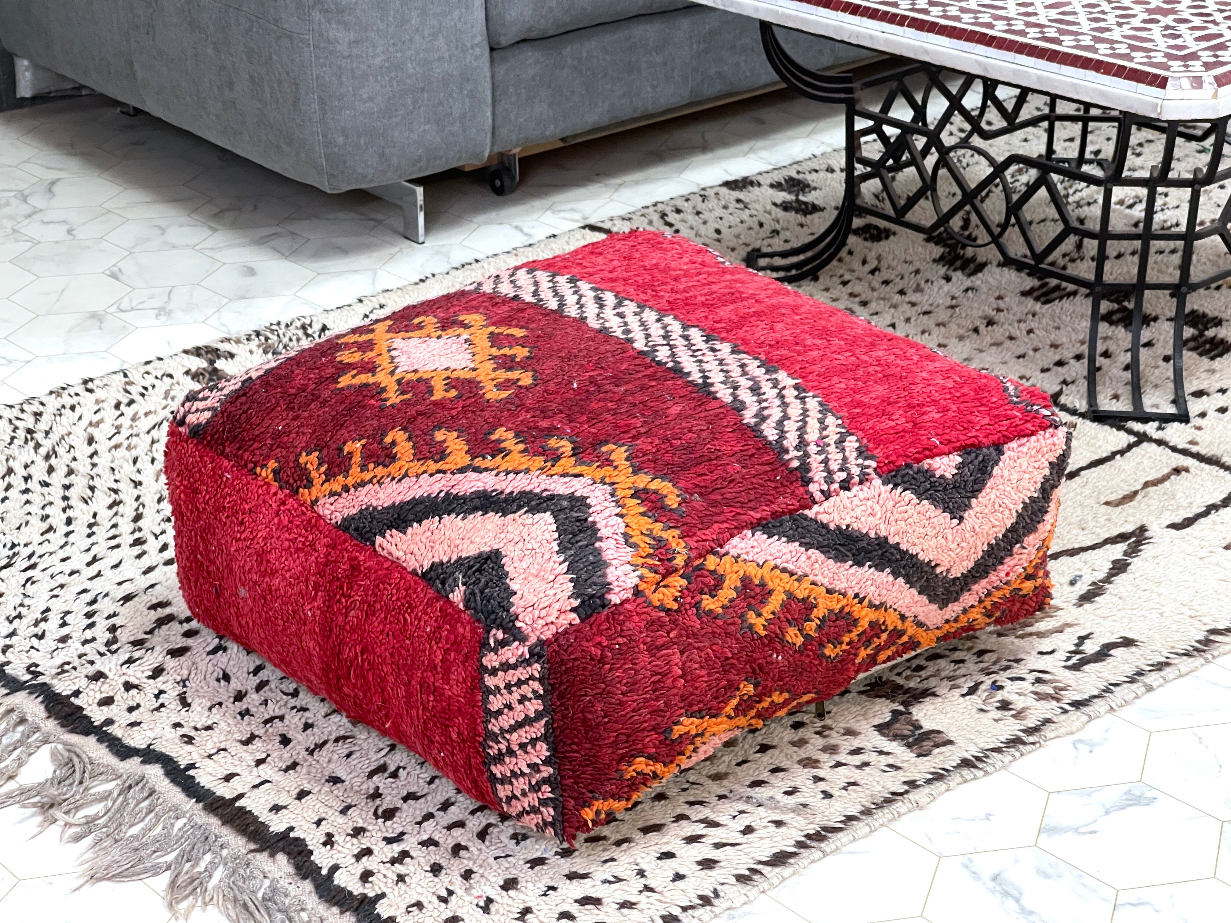 Moroccan kilim pouf