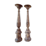 Wooden candlestick