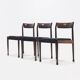 Chaise en palissandre et skaï 1960