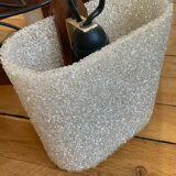 Scandinavian chandelier in teak and perspex