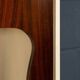 20thC ITALIAN STANDING DRY BAR IN HARDWOOD & CREAM LAMINATE c.1970