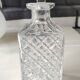 Whiskey decanter in bohemian crystal. boho-chic style. cross/diamond patterns. floral decor. high 25.5 cm