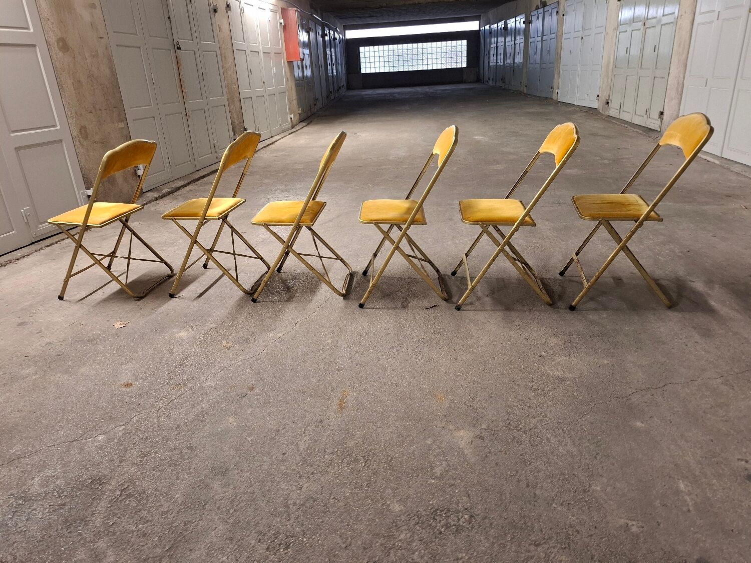 6 vintage opera folding chairs