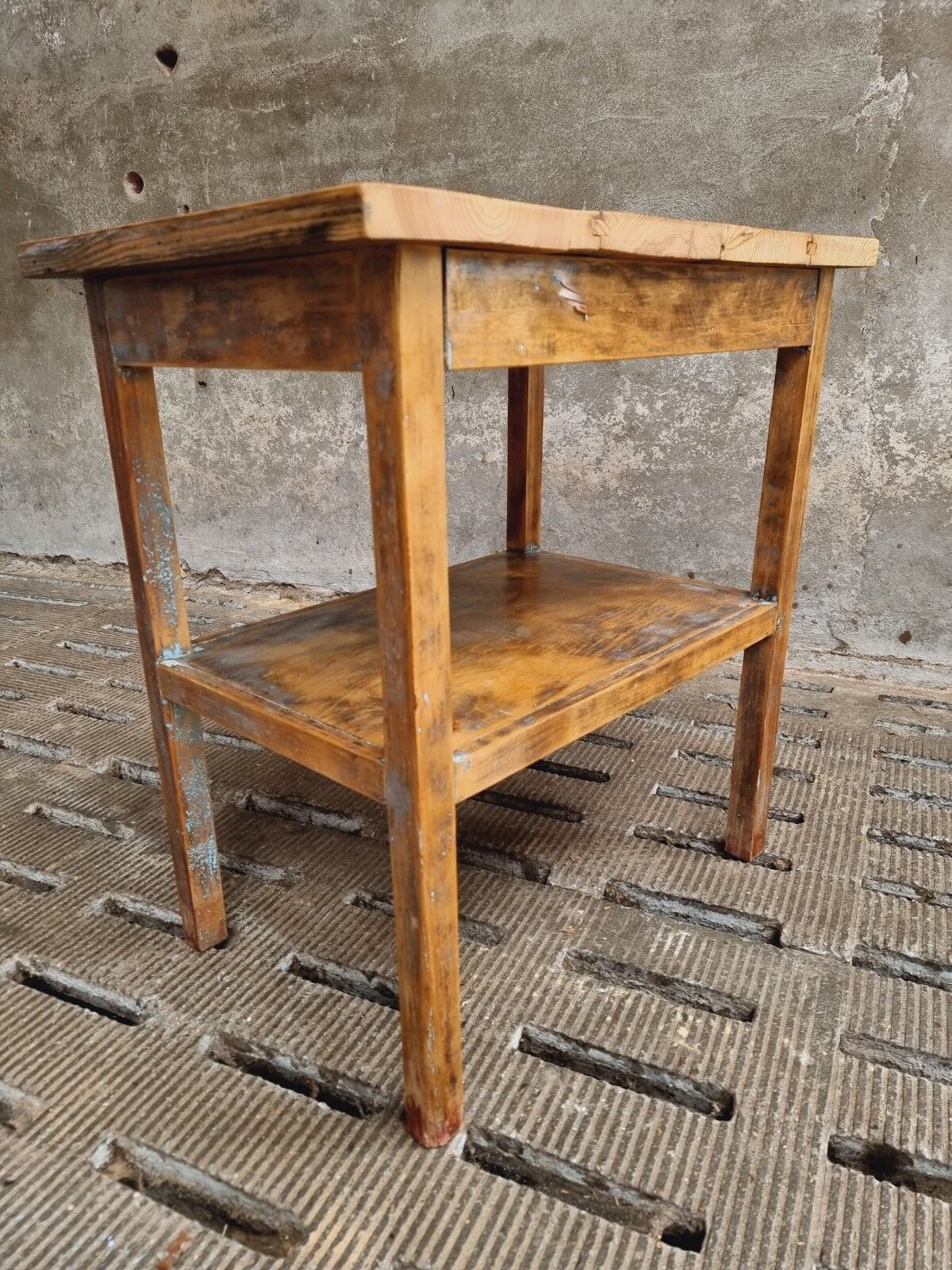 Vintage side table bathroom furniture or work table
