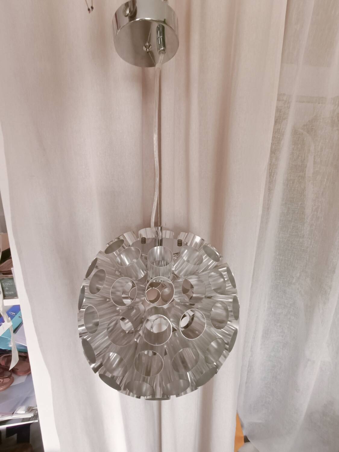 Space Age aluminium lamp