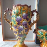 Set vase and planter longchamp iron earth