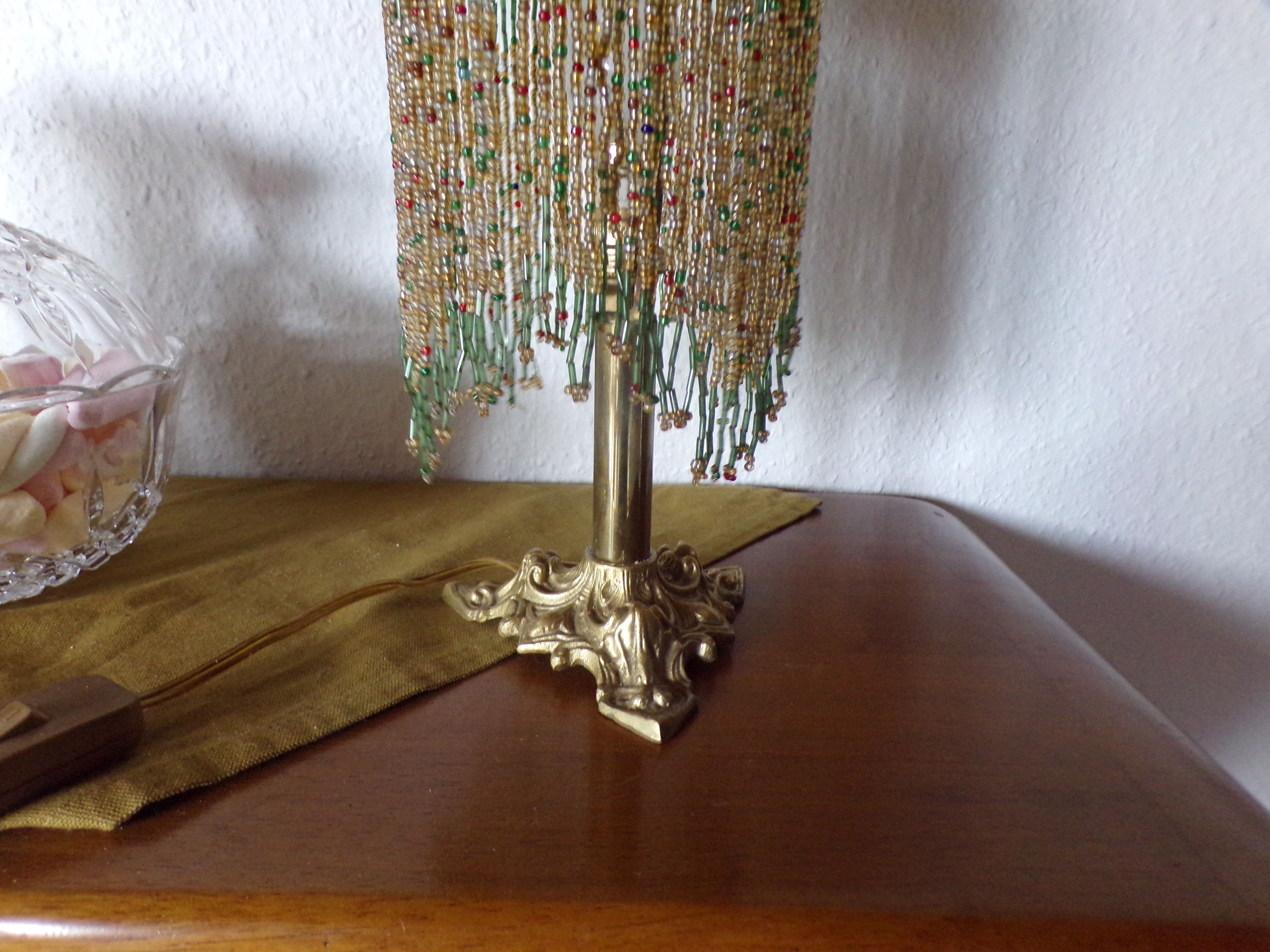 Bedside lamp bronze and brass