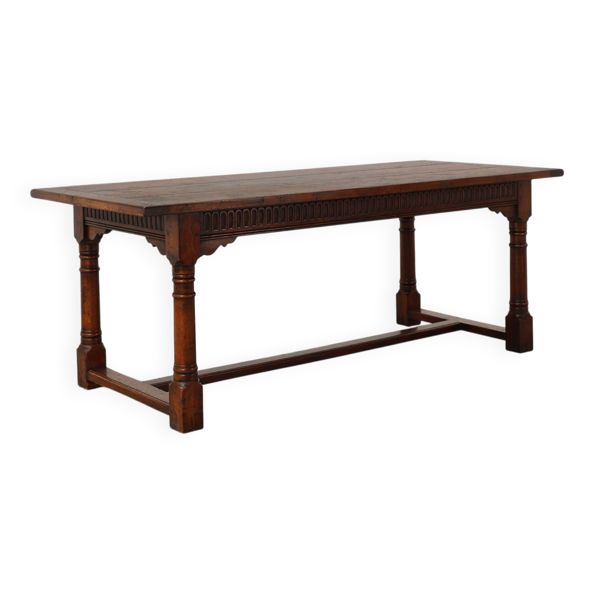 19th-Century French Provincial Oak Dining Table