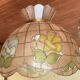 Vintage mother-of-pearl and brass pendant light, very good condition