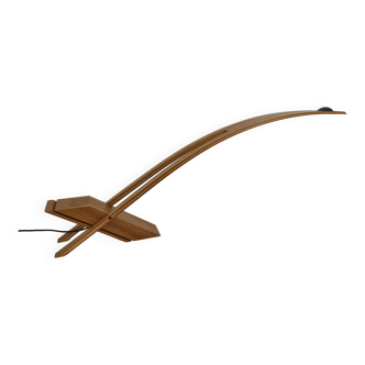 Syko desk lamp by bernard brousse in elm 1980s