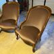 Light brown velvet fireside chair