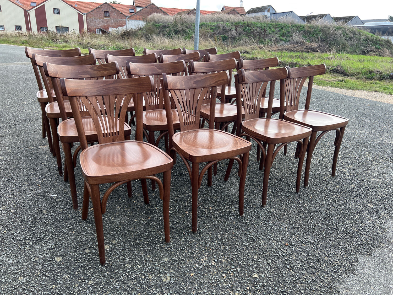 Set of 16 bistro chairs