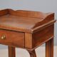 Antique walnut bedside tables with drawer, Italy, 19th century.