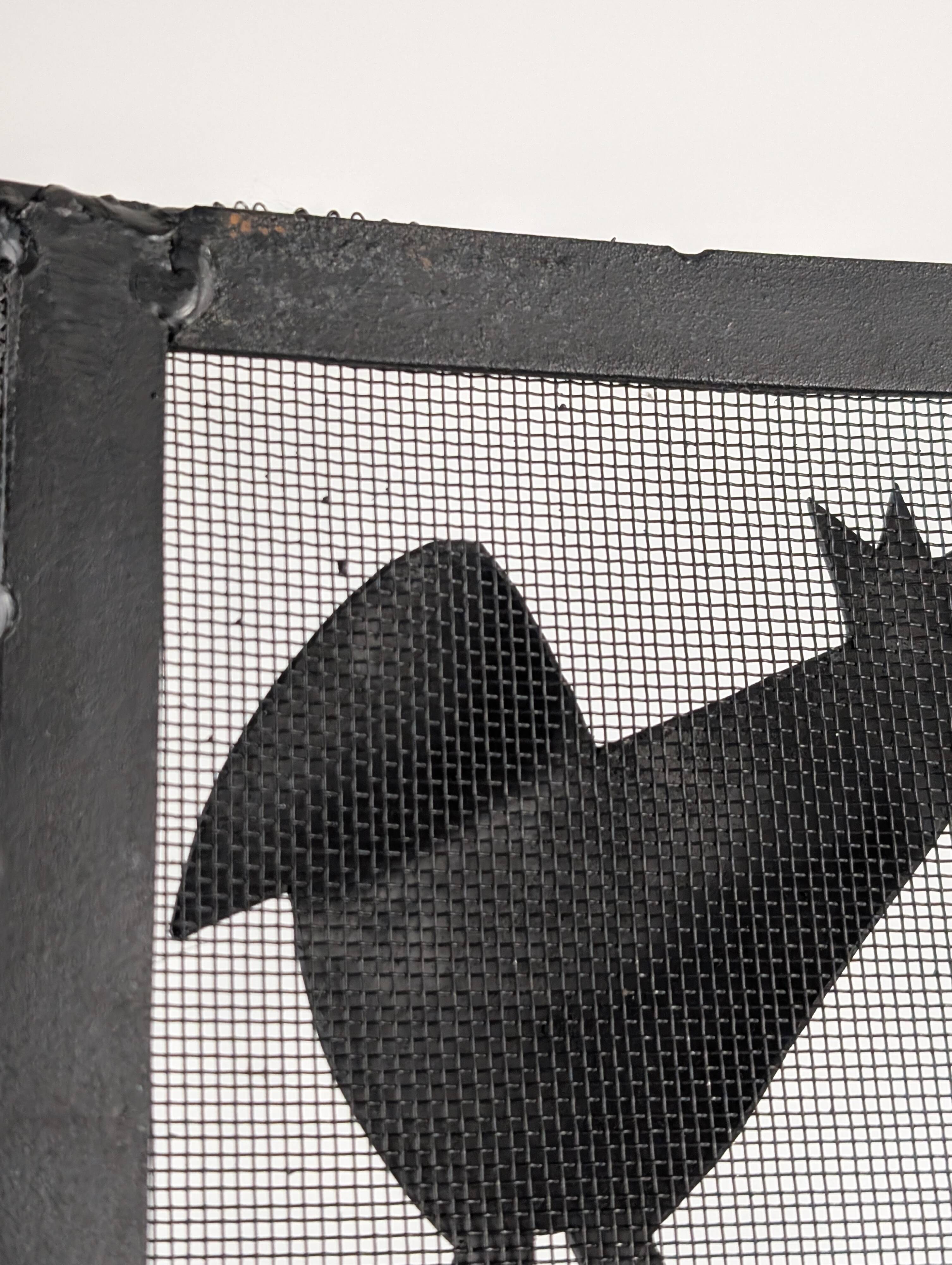 Wrought iron fireplace screen by Atelier Marolles, France, 1950s
