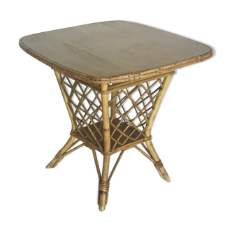 Bar table, vintage rattan