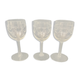 Lot de 3 verres style Louis