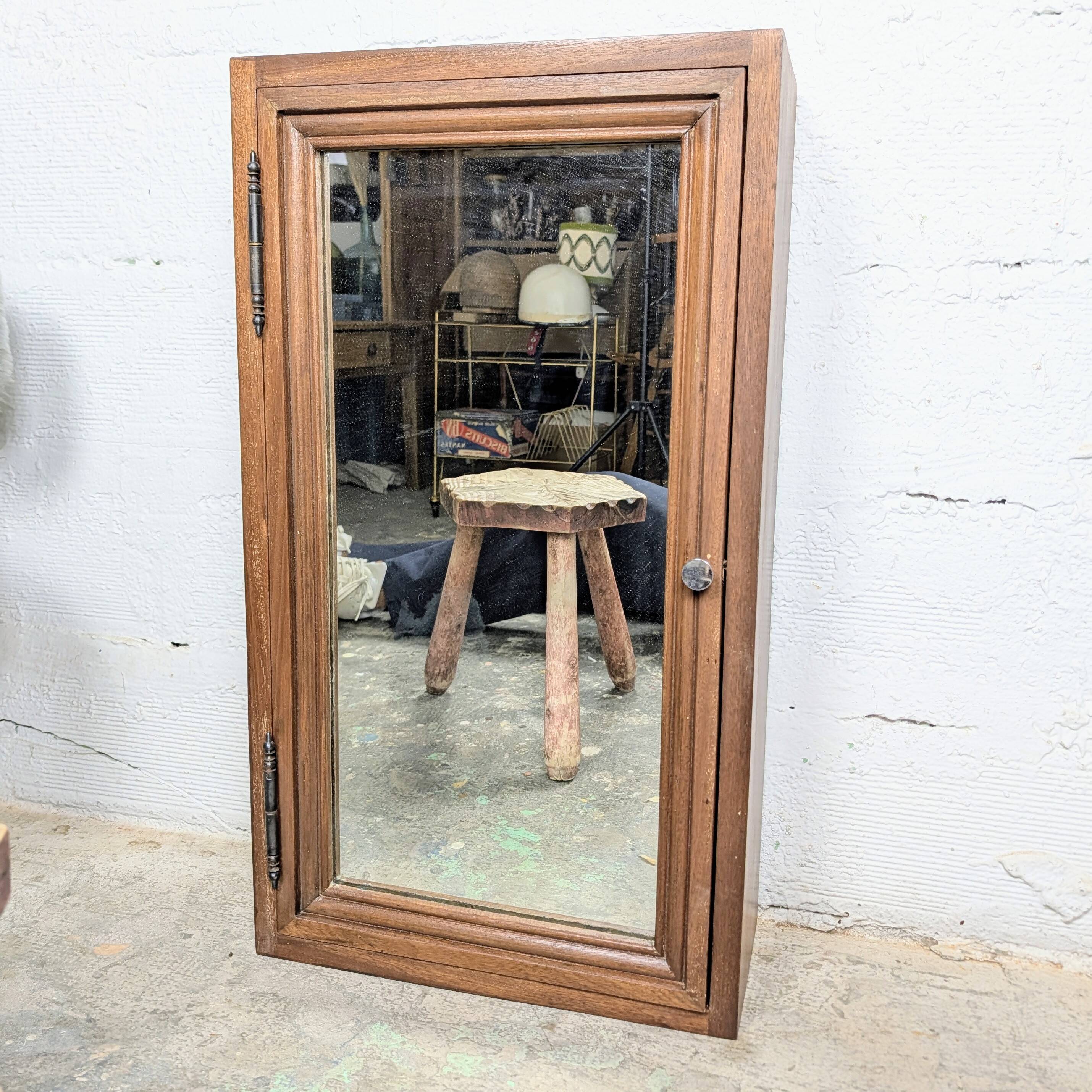 Vintage teak bathroom cabinet