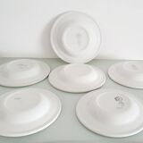 Lot de 6 assiettes creuses " oiseau de paradis " Sarreguemines