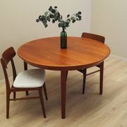 Round teak table, Danish design, 1960s, manufacturer: Gudme Møbelfabrik, de